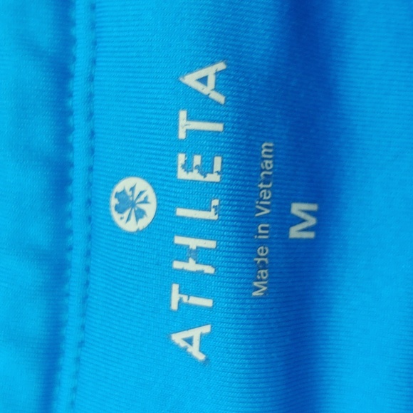 EUC Athleta Vibrant Blue Cropped Leggings M - Picture 5 of 6